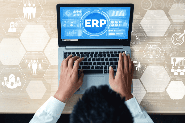 ERP on a screen to show software usage. This is an example for the netsuite pricing blog.